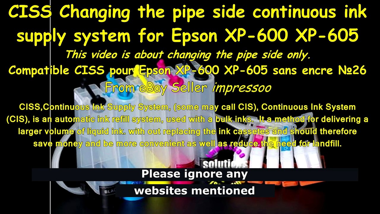 Pr.2 CISS Changing the pipe side continuous ink supply