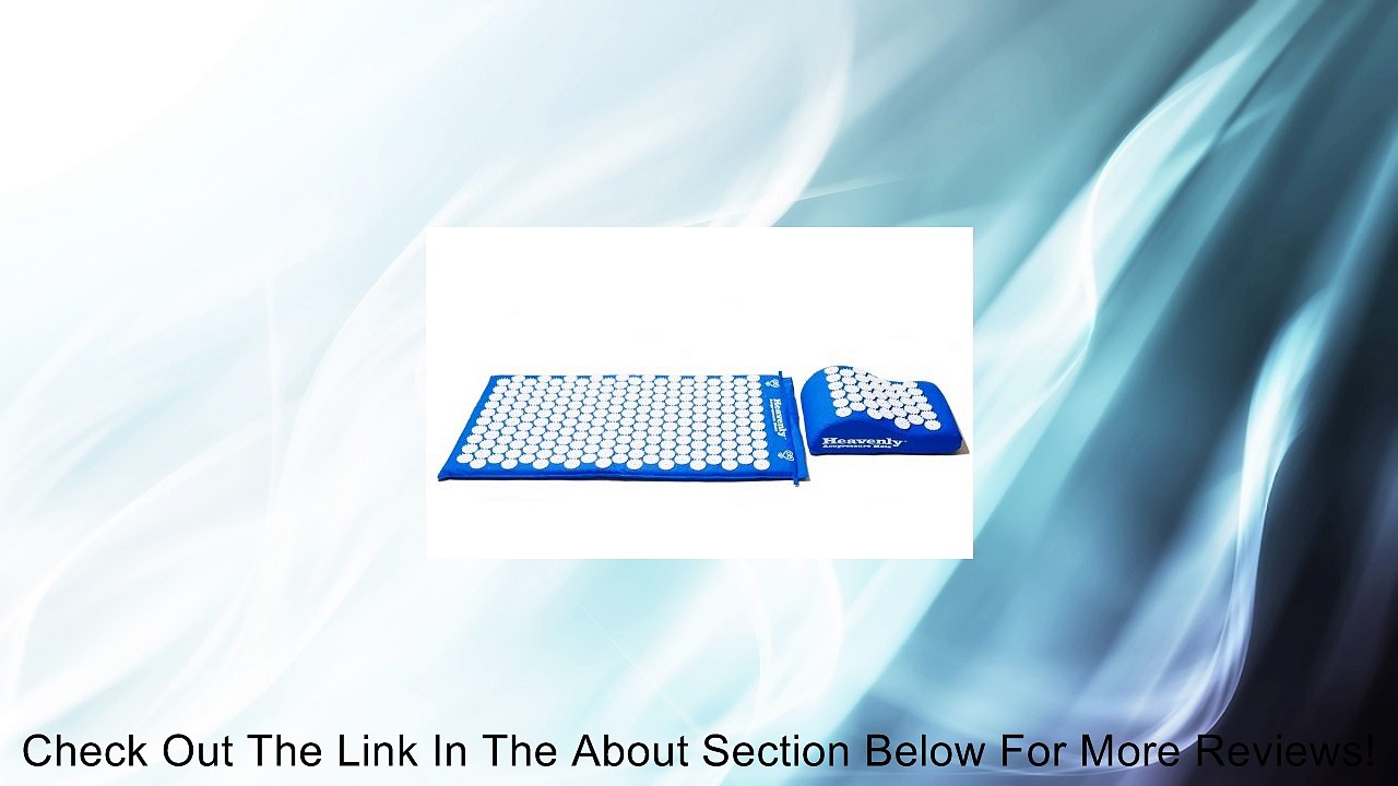 Complete Acupressure Mat | Acupressure Mat & Pillow Combo (Blue) by Heavenly | Acupuncture Mat & Pillow for Back & Neck Pain Relief Treatment Review