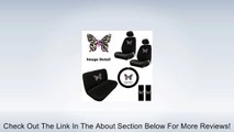 Pink Butterfly Outline w/ Cheetah Tan Animal Print Skin Auto Accessories Interior Combo Kit Gift Set - 11PC Review