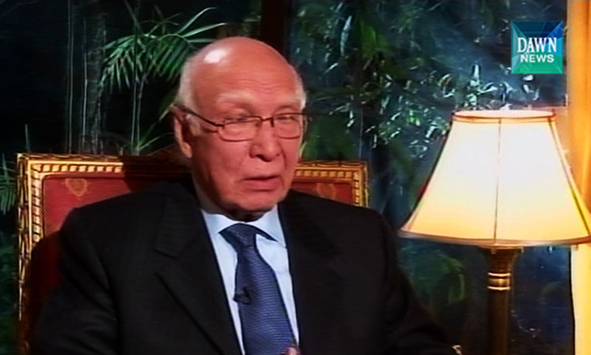 Attacks from Afghan soil have Indian involvement: Sartaj Aziz