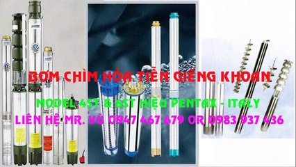 Bơm chìm giếng khoan 0.75 kw, 1.1 kw, 1.5 kw loại 4 inh và 6 inh