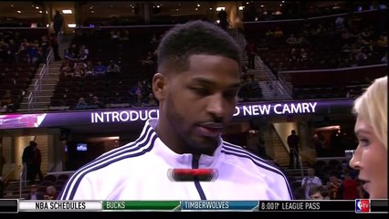 Tristan Thompson Kisses Sideline Interviewer