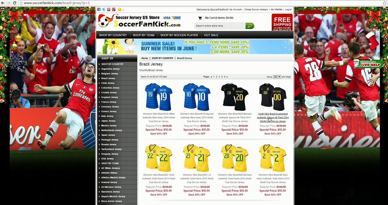 Wholesale Brazil Soccer Jersey Online Cheap Brazil Soccer Jerseys
