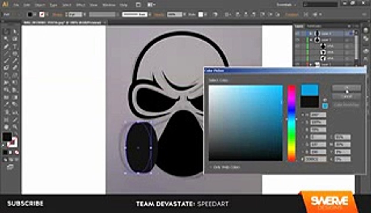 Speedart    Team Devastate  Logo Design Illustration