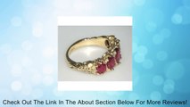 Luxury Ladies Victorian Style Solid Hallmarked Yellow 9K Gold Genuine Ruby Band Ring - Finger Sizes 5 to 12 Available - Suitable as an Eternity ring, Engagement ring, Promise ring, Anniversary ring or Wedding ring Review