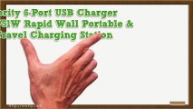 Vority 6-Port USB Charger 10.2A/51W Rapid Wall Portable & Travel Charging Station
