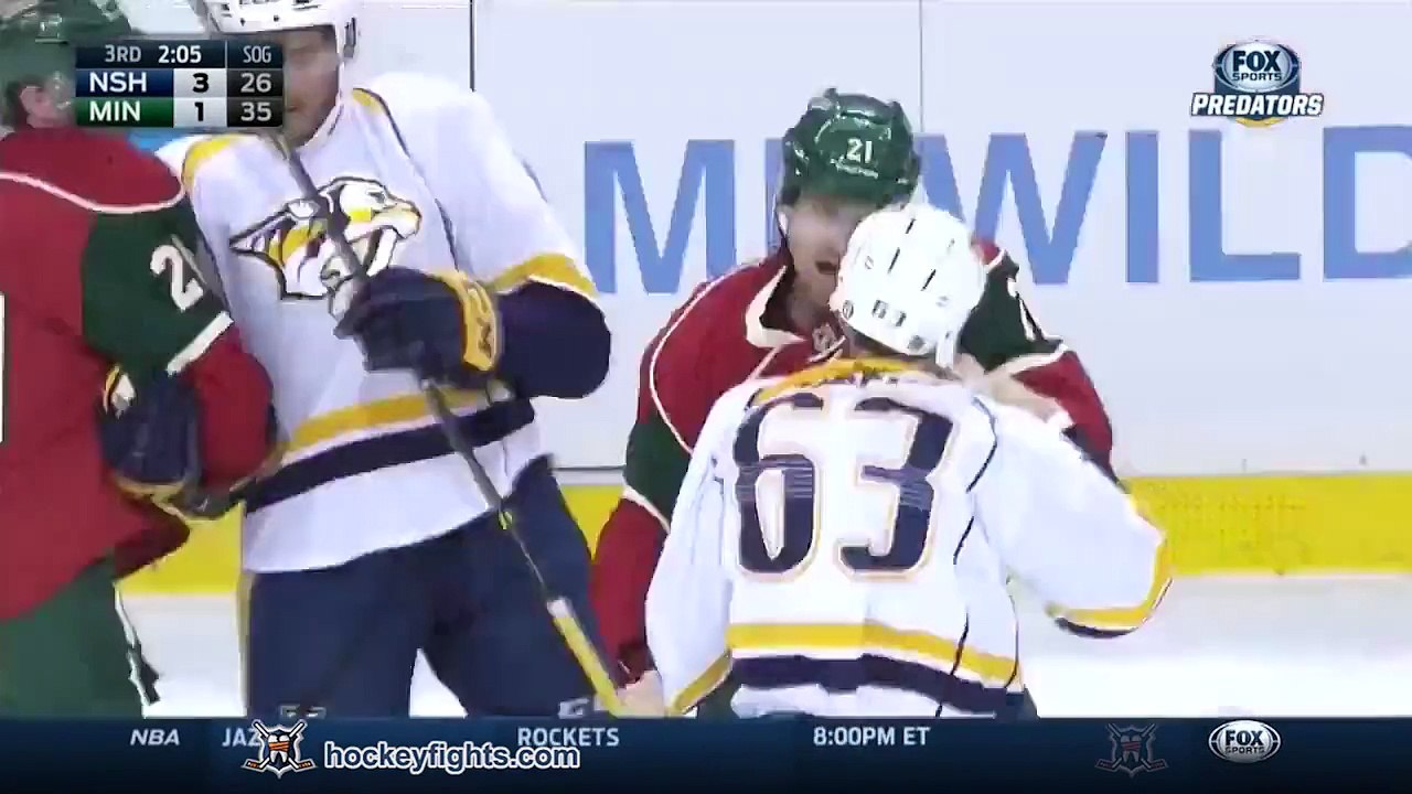 Violent Hockey fight : Shea Weber vs Matt Cooke Jan 10, 2015