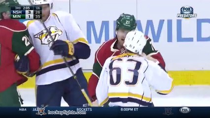 Violent Hockey fight : Shea Weber vs Matt Cooke Jan 10, 2015