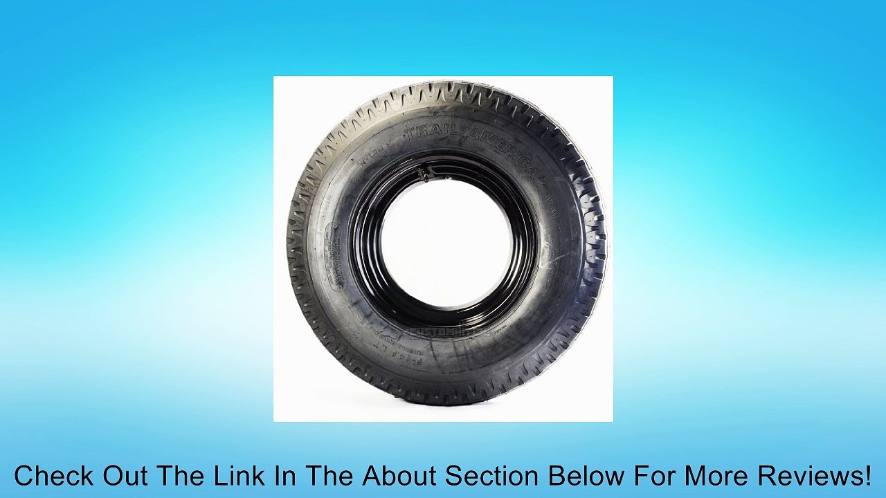 RubberMaster RM56 Trailer Tire – 8-14.5 (ST 8/14.5), Load G 14-Ply, Black Sidewall