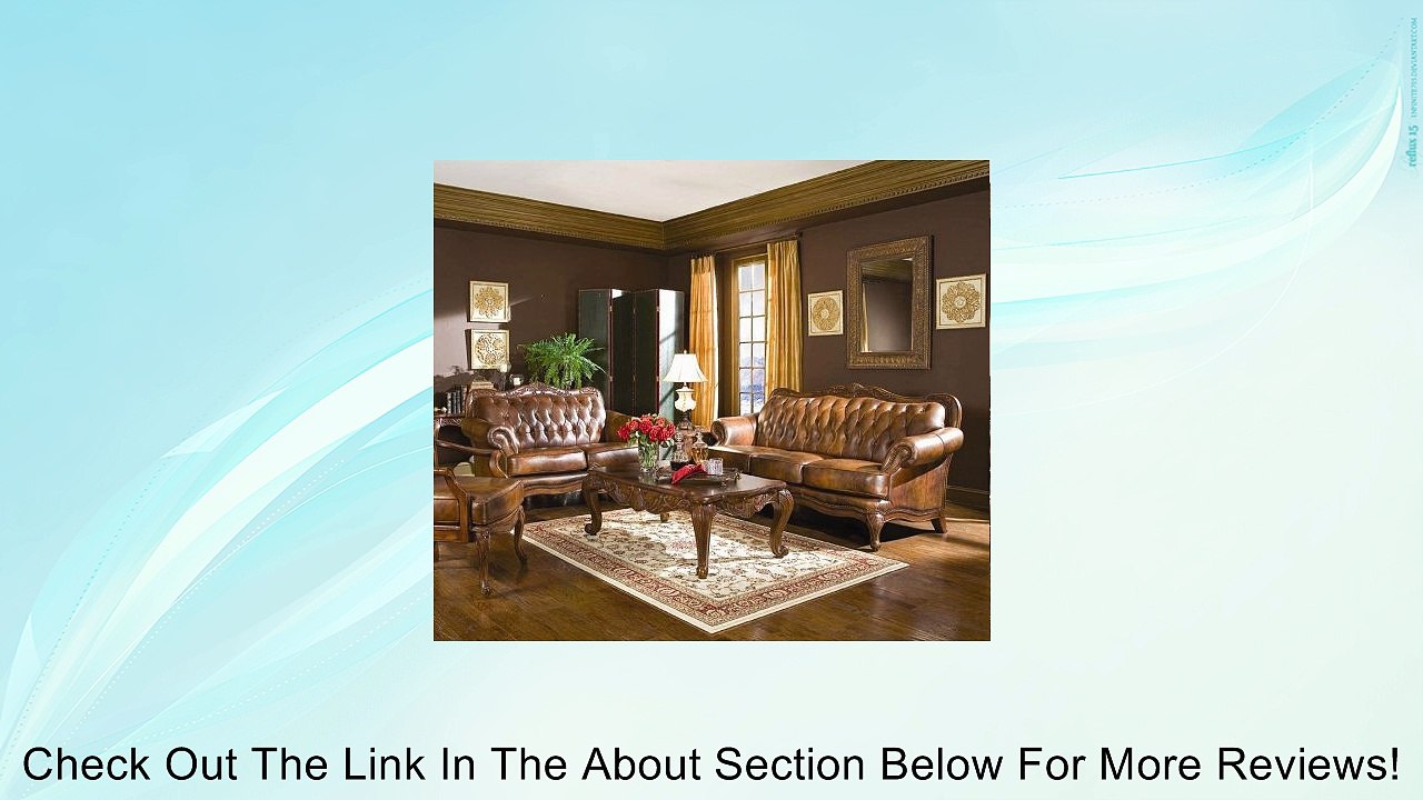 3 Piece Tri-Tone Victoria Leather Collection Set by Coaster Review