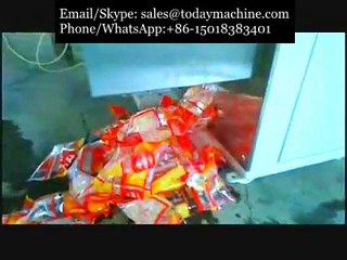 Single lane packaging machine for honey sticks