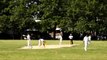 Mark, knocks over young Barbadian Batsman, beautifuly delivery