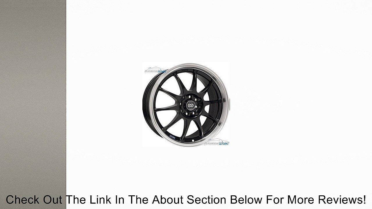 16x7.0 Enkei J10 5x100/114.3 38mm Offset 72.62mm Bore Dia Matte Black w/ Machined Lip Wheel main image 0