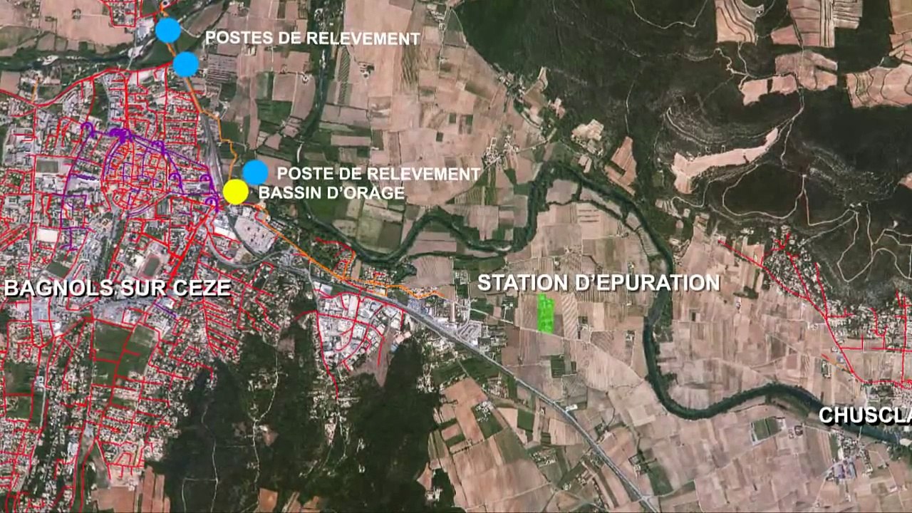 Station d'épuration et unité de compostage de Bagnols sur Cèze (Gard)