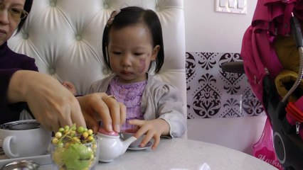 Girl Having Afternoon Tea