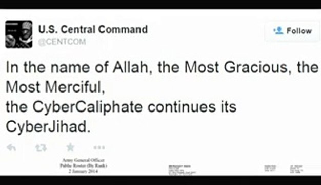 US Centcom Twitter account hacked by 'pro-ISIS