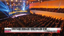 Cristiano Ronaldo wins second straight Ballon d'Or