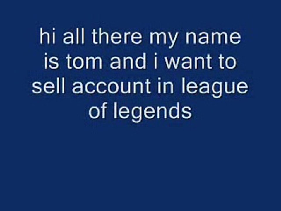 lol sell account !!!
