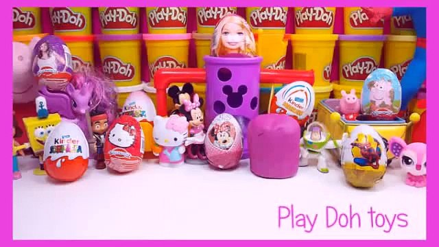 my little pony play doh kinder surprise eggs mlp peppa pig barbie violetta 3 spiderman egg