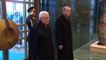 Cumhurbaşkanı Erdoğan Filistin Devlet Başkanı Mahmud Abbas'ı Resmi Törenle Karşıladı