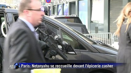 France: Netanyahu se recueille devant le supermarché casher