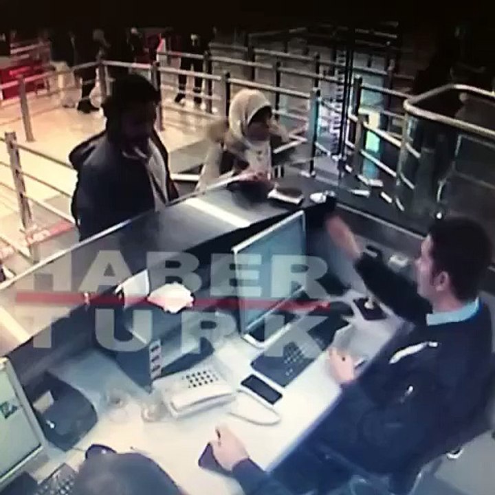 Hayat Boumediene filmée à Istanbul le 2 janvier 2015