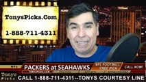 Seattle Seahawks vs. Green Bay Packers Free Pick Prediction NFC Championship Game NFL Pro Football Playoff Odds Preview 1-18-2015