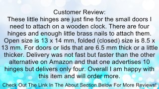 MINI HINGES FOR JEWELRY BOXES WITH PINS BRASS 13MM ( 2 pairs ) Review