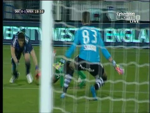 Οθέλλος - Απόλλων (Γκόλ - Πέναλτι Κμαλάτζε - Κόκκινη κάρτα Αγγελή 21')