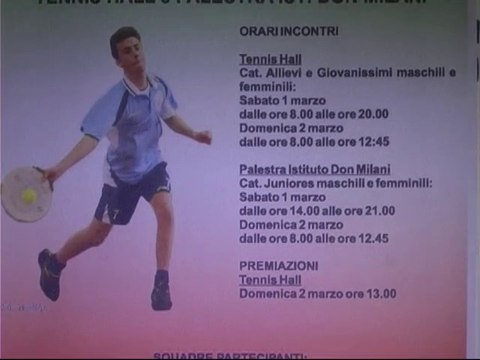 TAMBURELLO-Indoor Giovanile,le Finali Nazionali