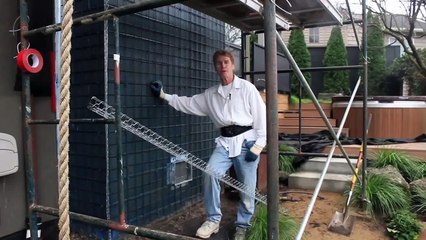 Cinder Block Plaster Retrofiit,  Happy Holidays