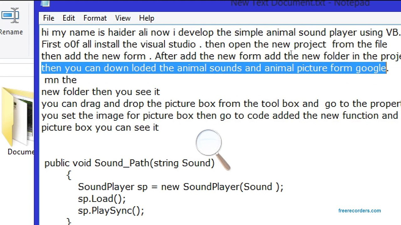 Simple Animal Sound Player