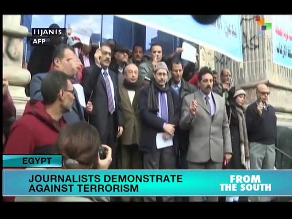 Egyptian Journalists take risks to demonstrate against terrorism