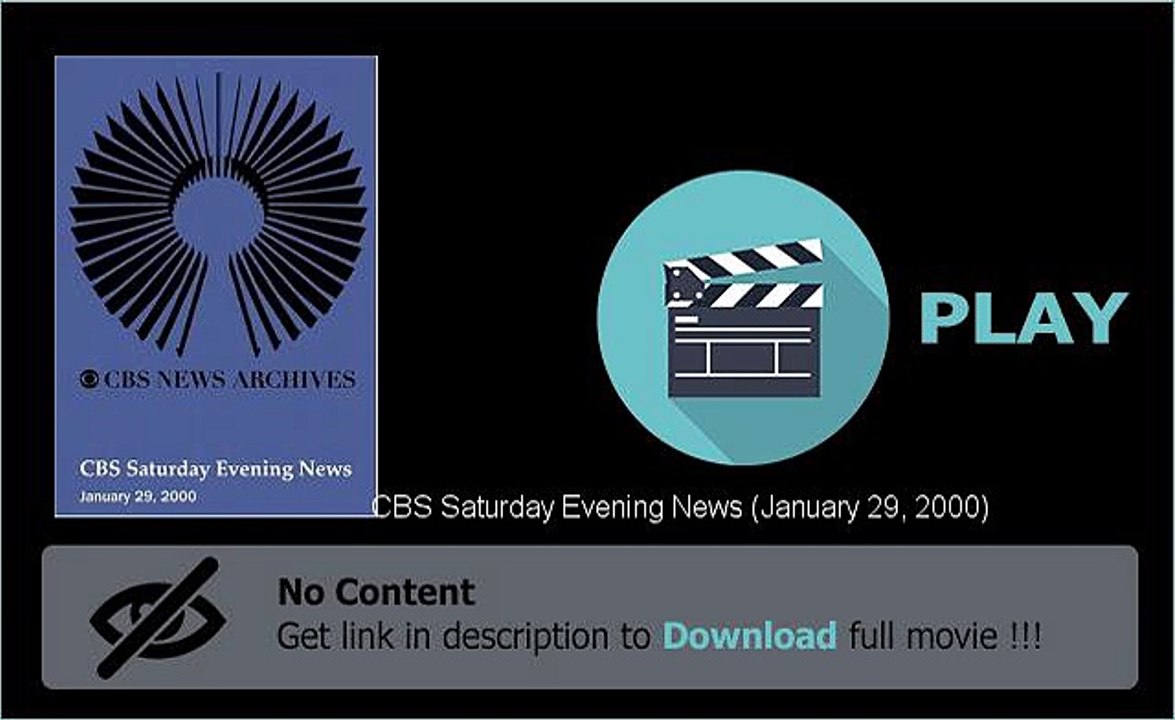 Download CBS Saturday Evening News (January 29, 2000) DvdRip 3gp Mobile