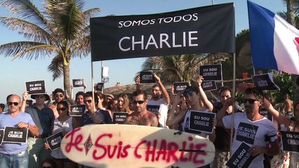March in Rio for Paris attack victims