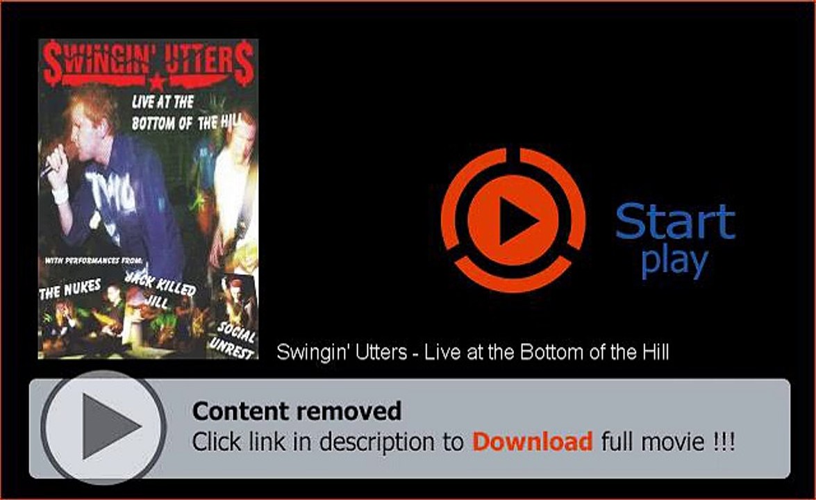 Swingin' Utters - Live at the Bottom of the Hill Online Streaming
