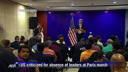 US criticized for absence of leaders at Paris march