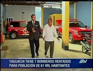 7 bomberos rentados atienden a Yaguachi y sus 61 mil habitantes