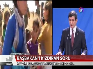 Gazeteciden Başbakan Davutoğlu'nu kızdıran Sınırlarınızı açtınız sorusu