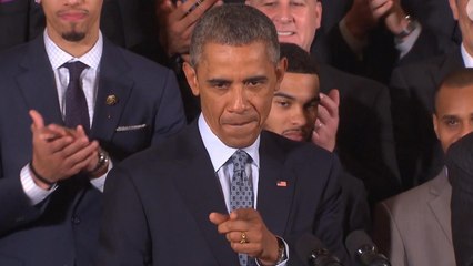 Obama Congratulates The Spurs With Series Of Dad Jokes