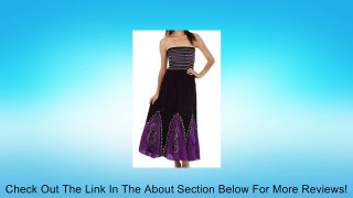Sakkas Batik Print Embroidered Sleeveless Smocked Tube Top Long Dress Review