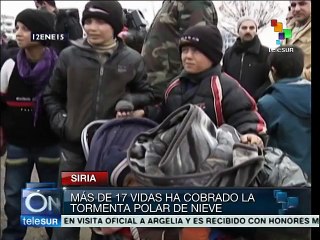 Tormenta polar en Siria ya ha cobrado la vida de 17 personas
