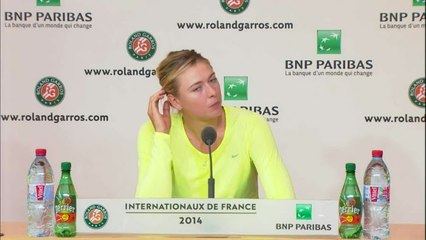 TENNIS - RG - Sharapova : «A un jeu de perdre le match»