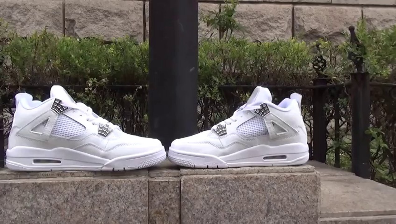 Nike Air Jordan 4 IV Retro Mens Shoes White Silver Review @ repsperfect.cn