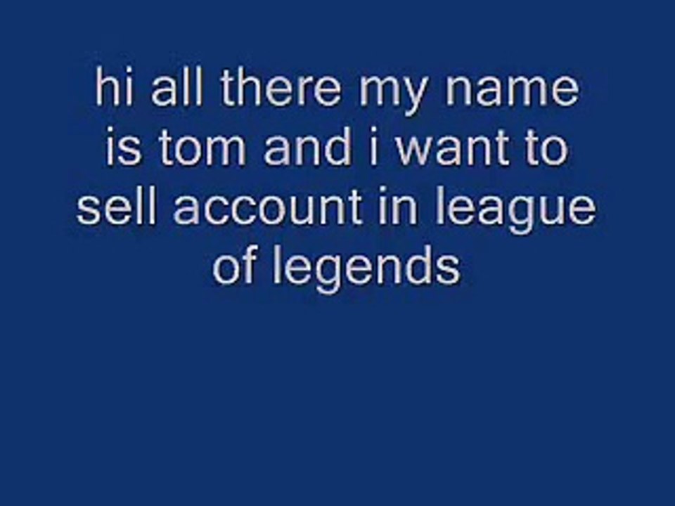 lol sell account !!!