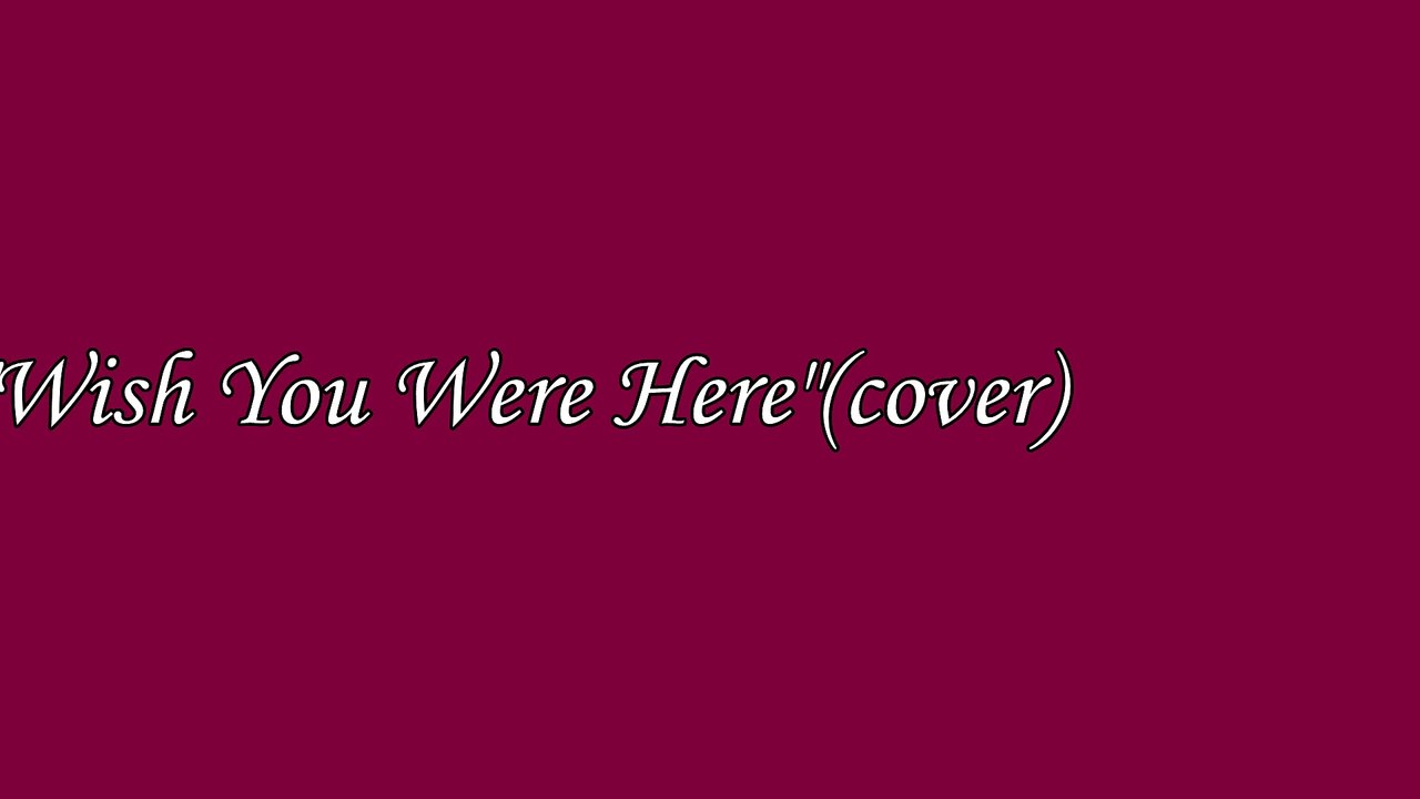 wish you were here-avril lavigne(cover by rihab khan)