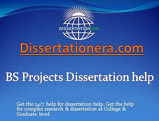 BS Projects Dissertation help