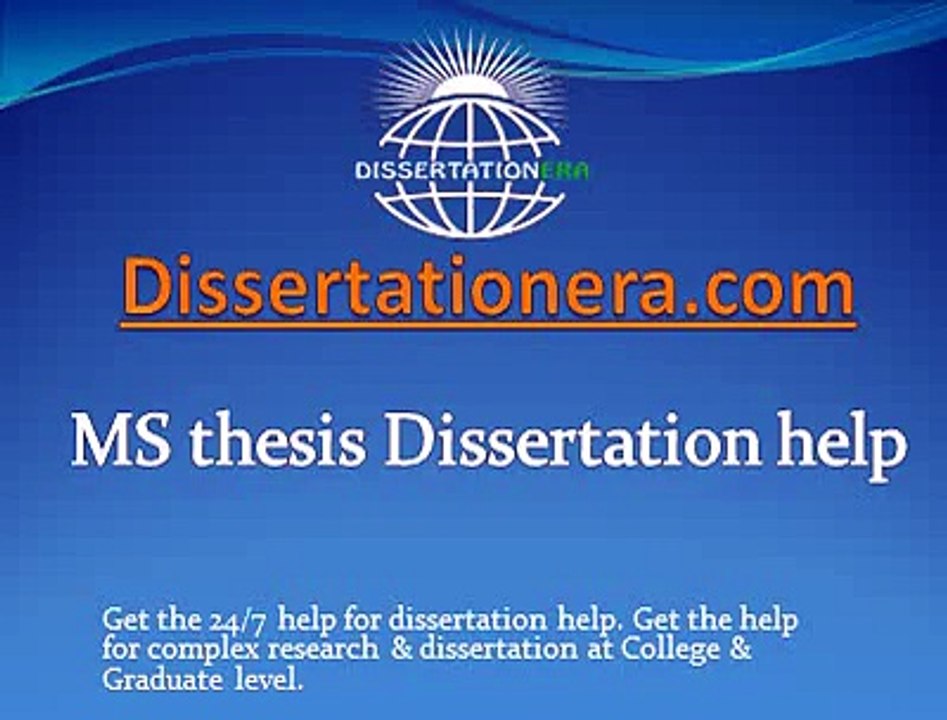 MS thesis Dissertation help