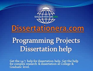 Programming Projects Dissertation help