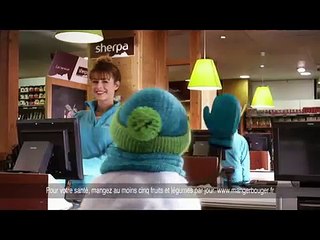 Apache pour Sherpa - supermarchés de montagne, "100% montagne, 100% plaisir" - octobre 2013